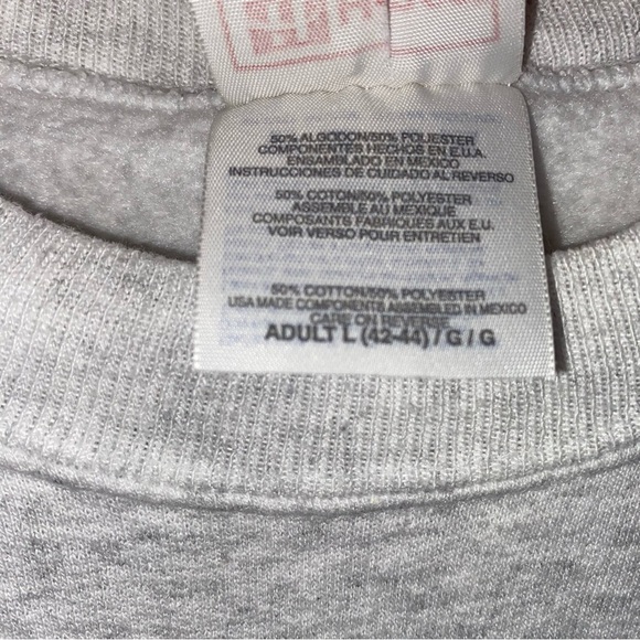 Vintage Large Myrtle Beach Embroidered Lighthouse Pullover Light Gray Sweatshirt - Picture 8 of 8